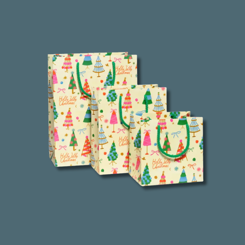 Holly Jolly Trees Gift Bag