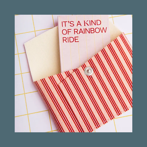 Coral Red Stripes Wallet