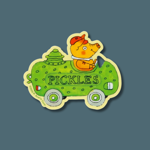 3P4 x Richard Scarry® Pickle Car Magnet