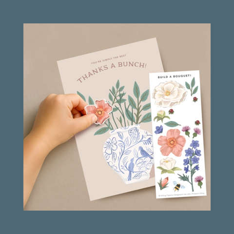 Thank You Bouquet Sticker Scene Card