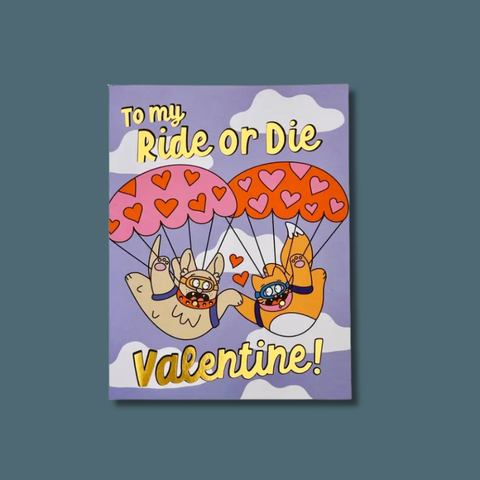 Skydivers Valentine's Day Card