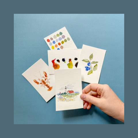 Lighthouse Mini Watercolor Painting Kit