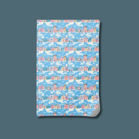 Little Pink Houses Wrapping Sheet Roll