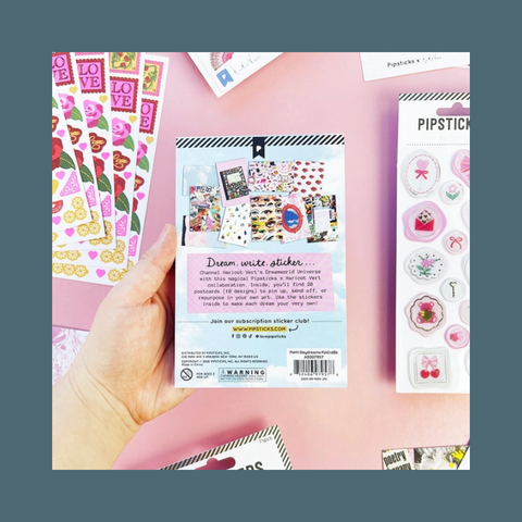 Pipsticks x Haricot Vert Daydreams Sticker Postcard Book