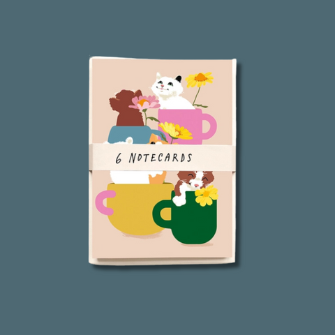 Cats In Mugs Notecard Set