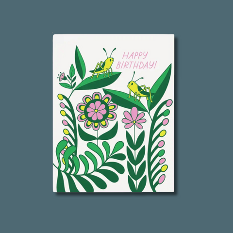 Grasshopper Birthday Card