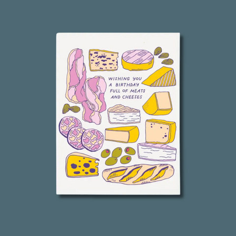 Birthday Meats And Cheeses Card