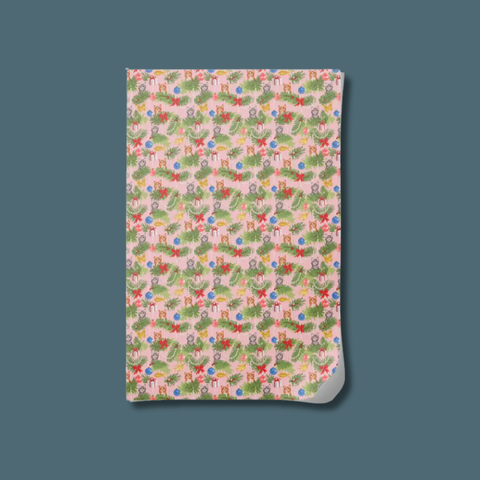 Meowy Christmas Wrapping Sheets Roll