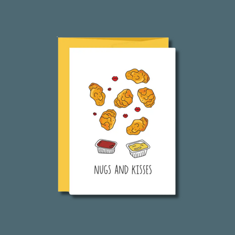 Chicken Nugs And Kisses Card