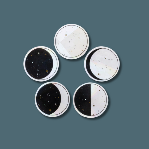 Lunar Phases Suncatcher Sticker Set