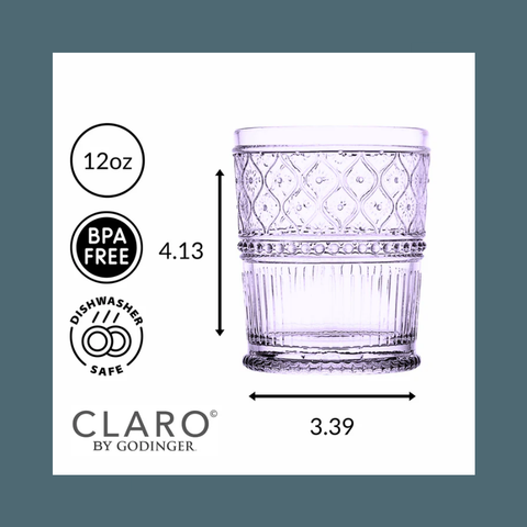 Lavender Double Old Fashioned Set