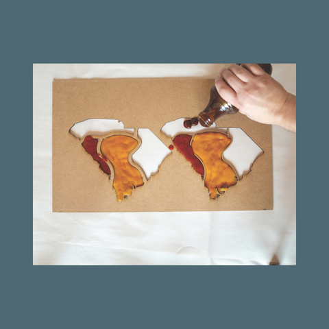 SC BBQ Sauce Map Limited Edition Art Print