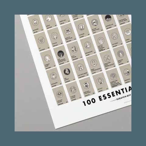 100 Essential Films Scratch-Off Print