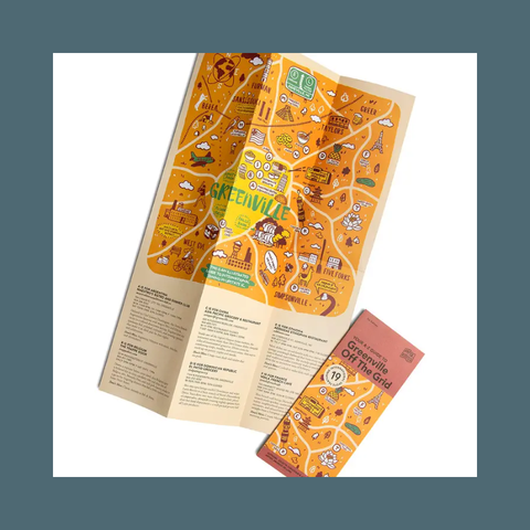 Greenville Off The Grid International Restaurant Print Map
