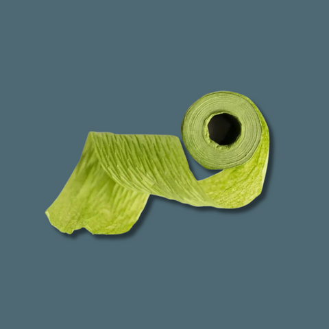 Olive Crepe Paper Ribbon