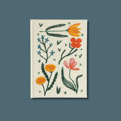 Floral Embroidered Journal 