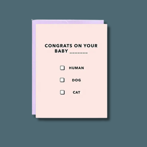Baby Multiple Choice Card