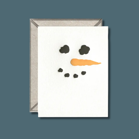 Snowman Letterpress Card