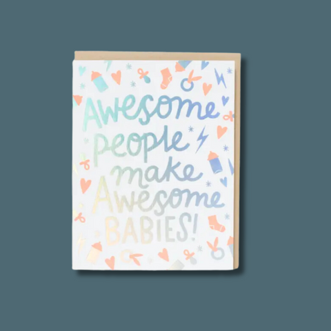 Awesome Babies Letterpress Card