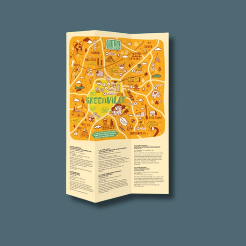 Greenville Off The Grid International Restaurant Print Map