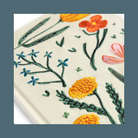 Floral Embroidered Journal 