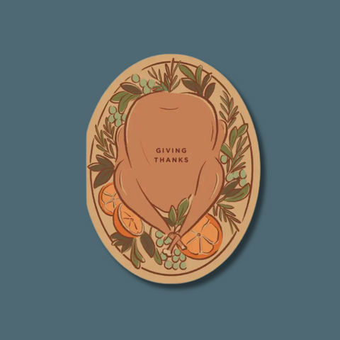 Giving Thanks Turkey Platter Card