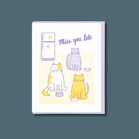 Miss You Lots Cats Card