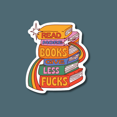 Read More Books Give Less Fucks Vinyl Sticker