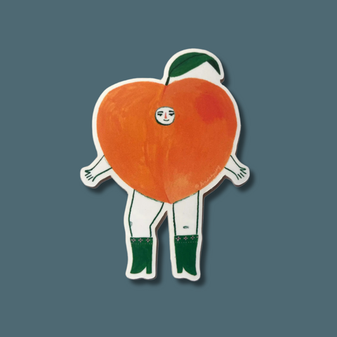 Girl in a peach costume