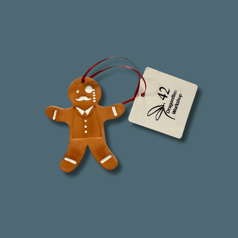 Handcrafted Ceramic Gingerbread Friend Ornament