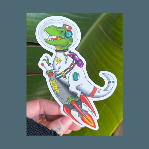 Rocketsaurus Rex Space Dino Sticker