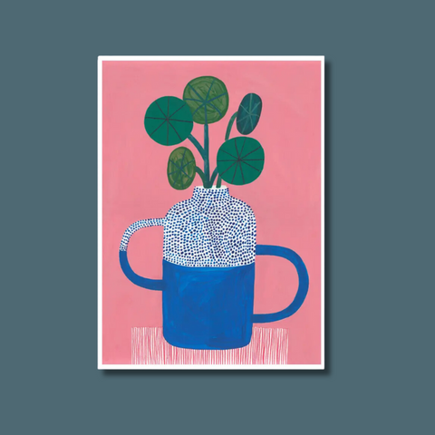 Plant in a jug vase