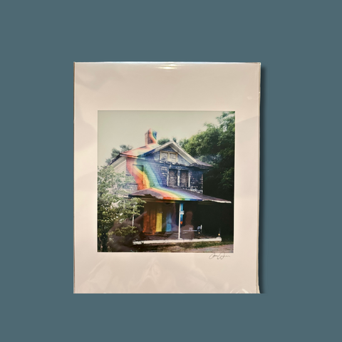 Rainbow House Polaroid Art Print