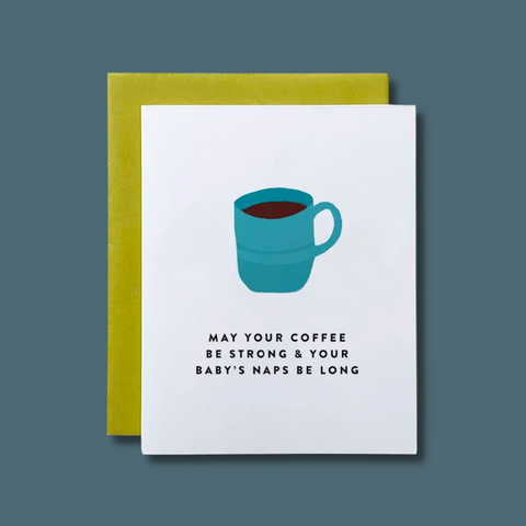 Coffee mug and text