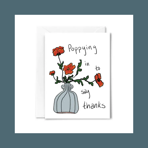 Poppy Thanks Card