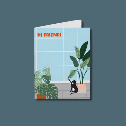 Hi Friend Cat Card