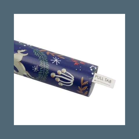 Twilight Blue Recycled Holiday Wrapping Paper