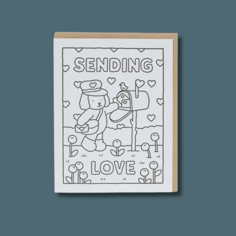 Bobbie Goods Sending Love Puppy Coloring Card