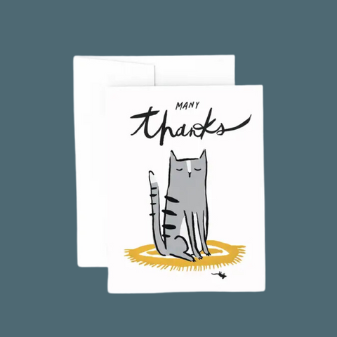 Many Thanks Cat Card