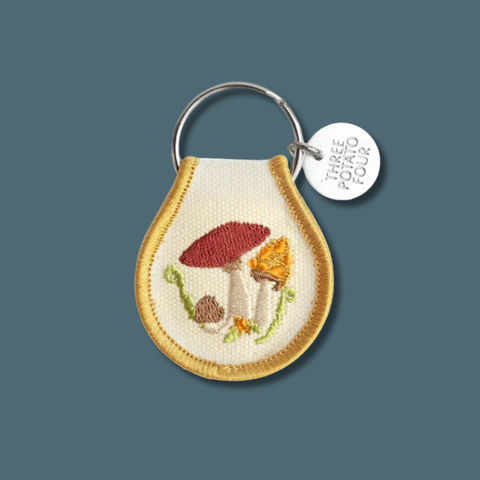 Mushroom Field Patch Keychain