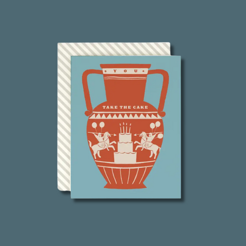 Take The Cake Grecian Vase Card