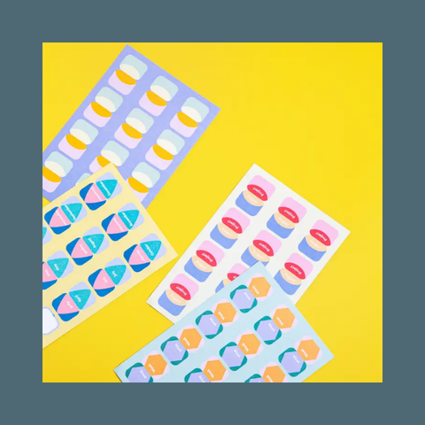 Vibrant Sticker Tabs 