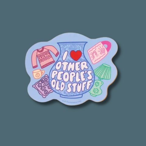 I Heart Other People's Old Stuff Vinyl Sticker