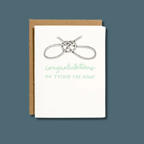 Congrats On Tying The Knot Letterpress Card