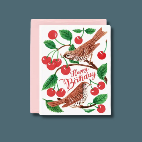 Cherry Thieves Birthday Card