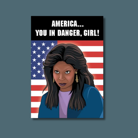 America You In Danger Political Postcard