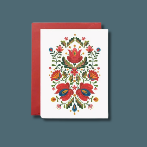 Folk Embroidery Greeting Card