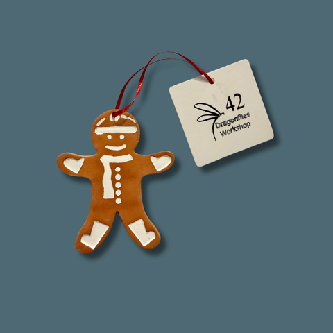 Handcrafted Ceramic Gingerbread Friend Ornament