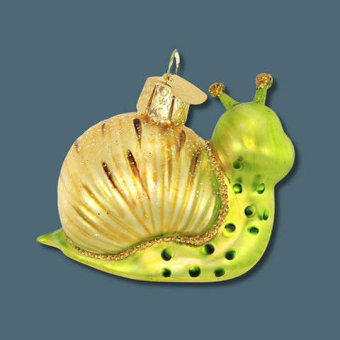 Old World Christmas Smiley Snail Glass Blown Ornament