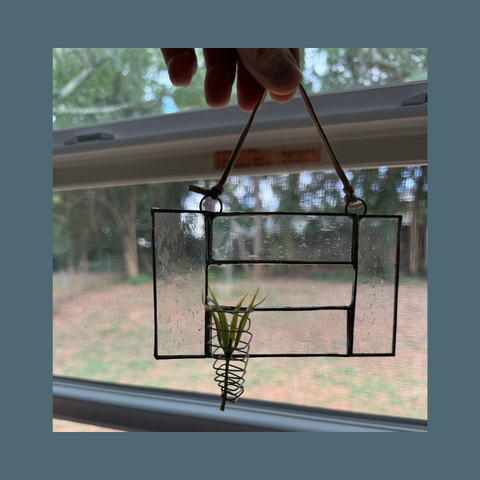 Hanging Stained Glass Air Plant Holder